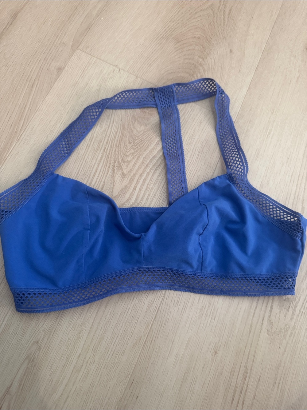 Free People Blue Mesh-Trim Bralette - Women Intimates